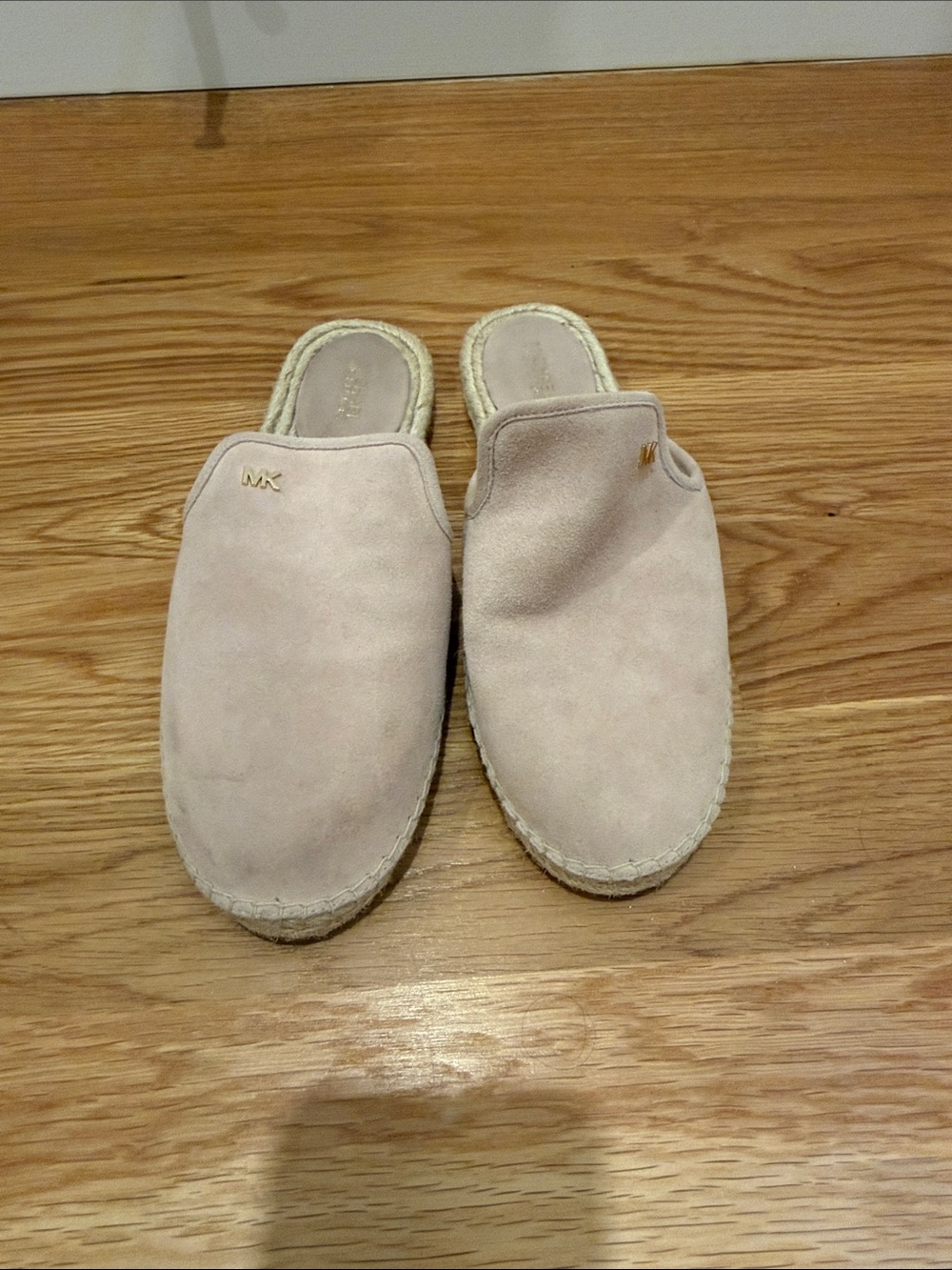 Michael Kors Pink Suede Slip-On Espadrille Mules